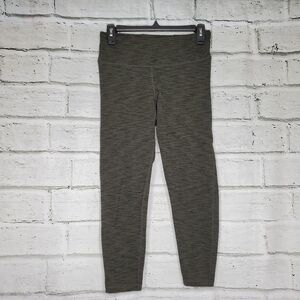 Manduka green/black heathered capri leggings small yoga Athleisure